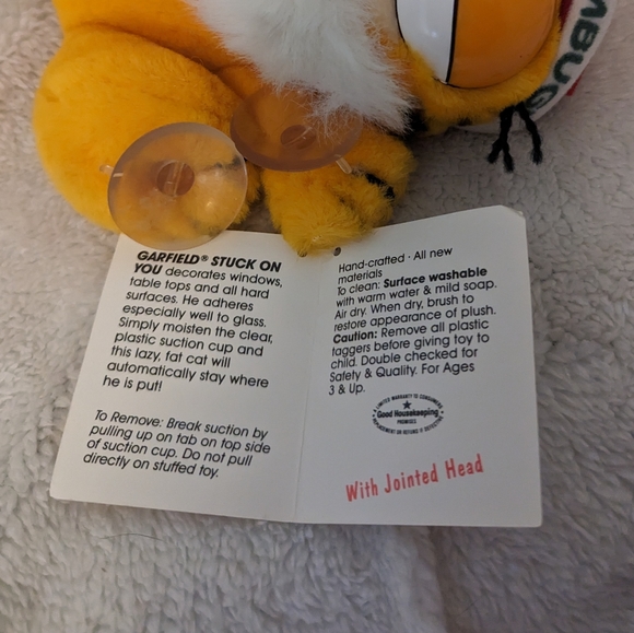 Vintage 1981 Garfield Bah HumBug! Stuck On You Plush - Picture 3 of 10